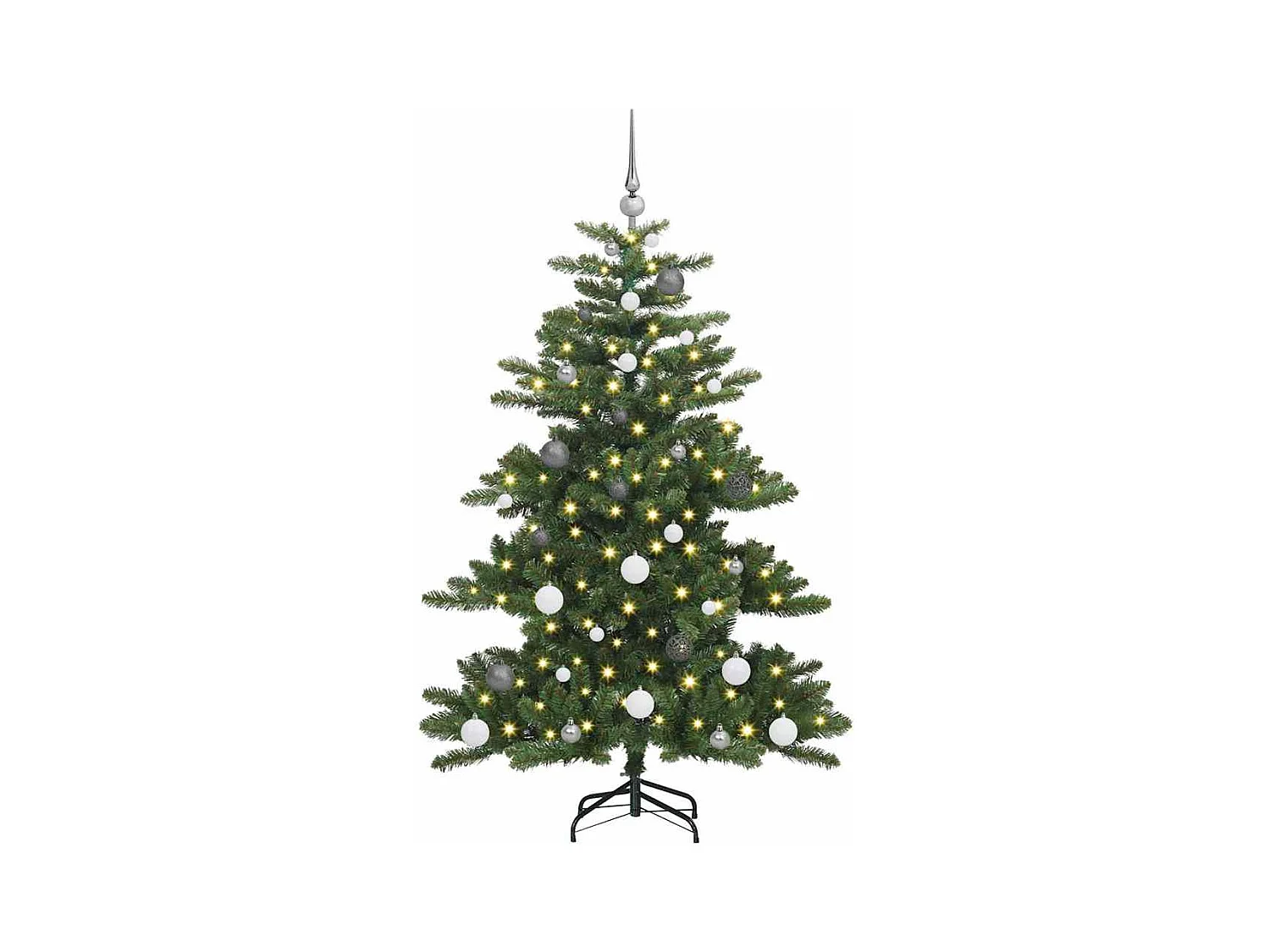 Kunstmatige Hinged Kerstboom met 150 LED 150 cm PVC