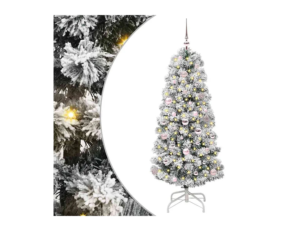 Kunstmatig Gelen Kerstboom met LED -striplichten 150 cm PVC