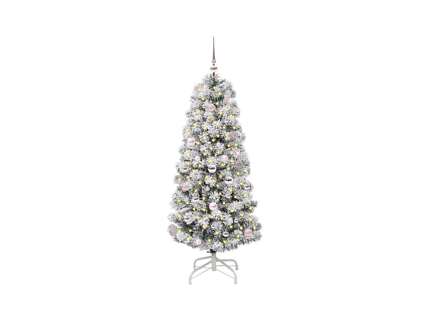 Kunstmatig Gelen Kerstboom met LED -striplichten 150 cm PVC