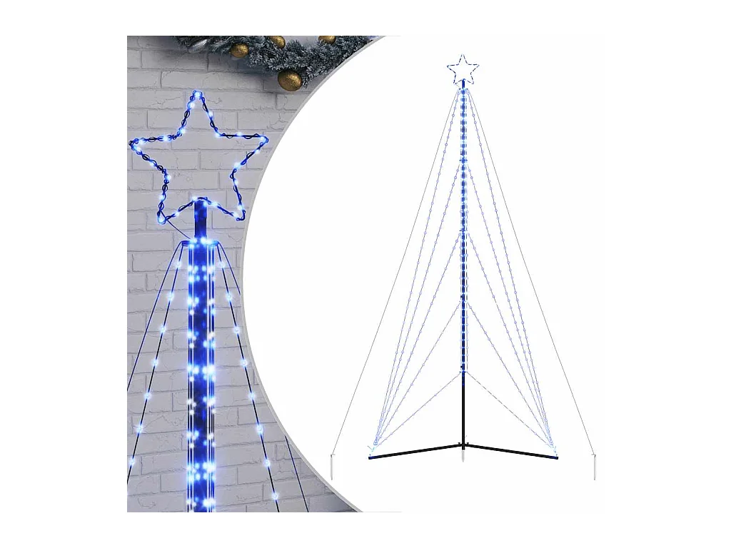 Sapin de Noël à LED 615 LED bleu 404,5 cm