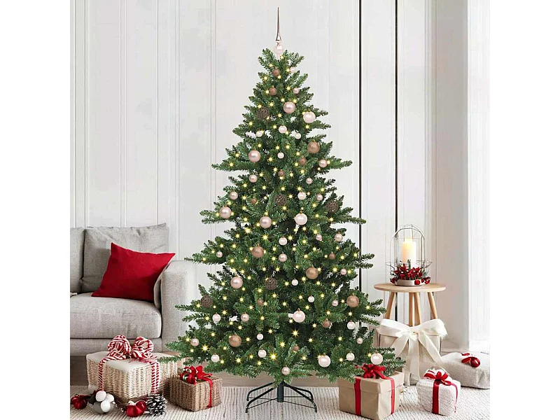 Kunstmatige Hinged Kerstboom met 300 LED 210 cm PVC