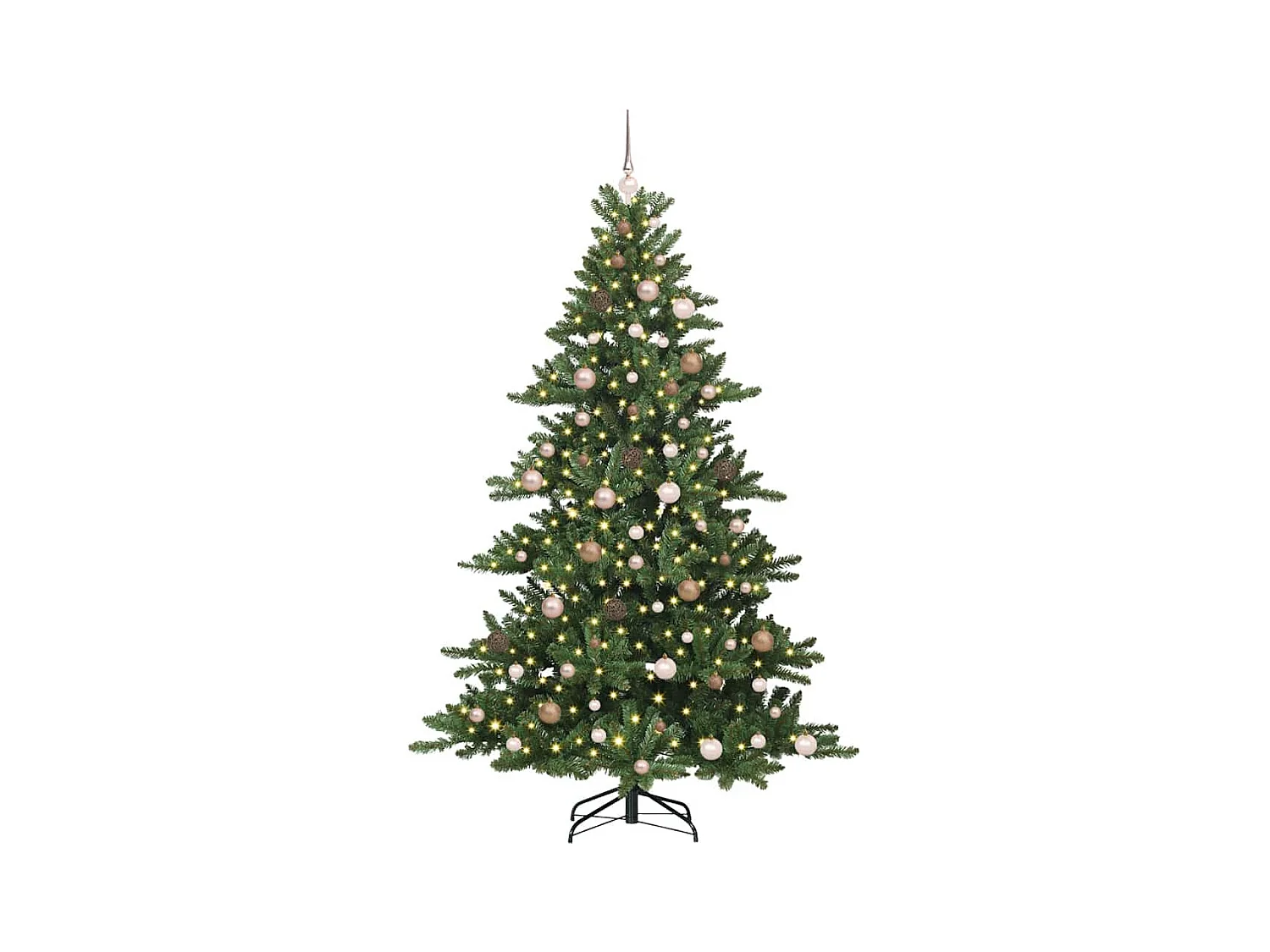 Kunstmatige Hinged Kerstboom met 300 LED 210 cm PVC