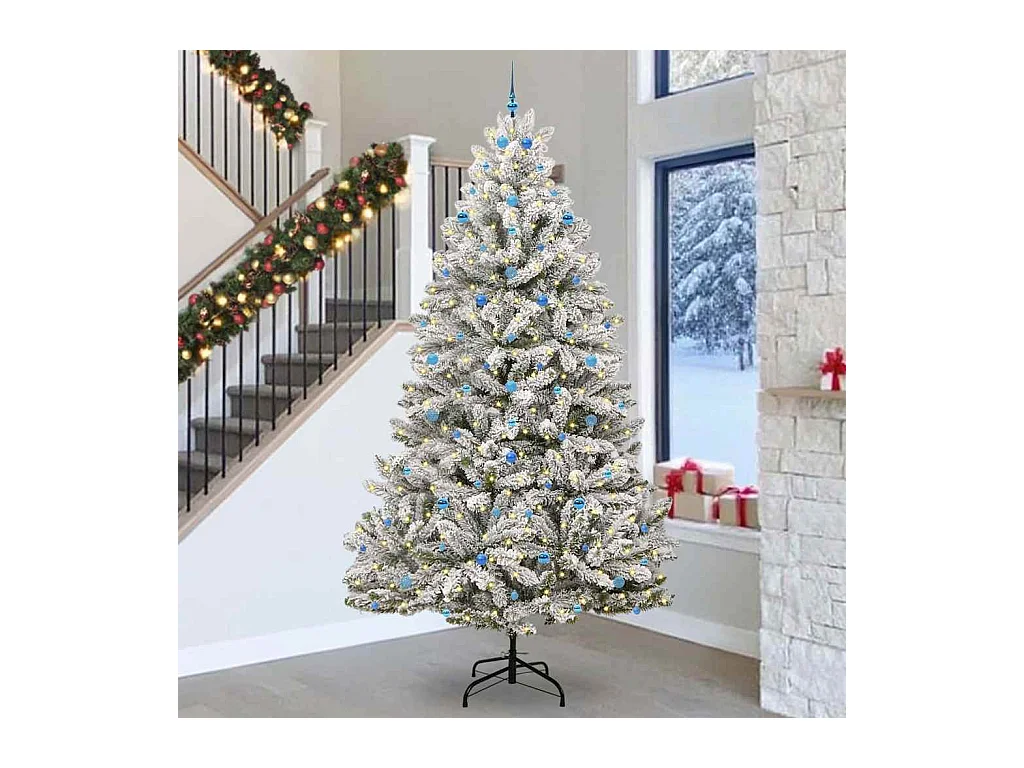 Árbol de Navidad artificial Verde y 300 cm PVC y Metal