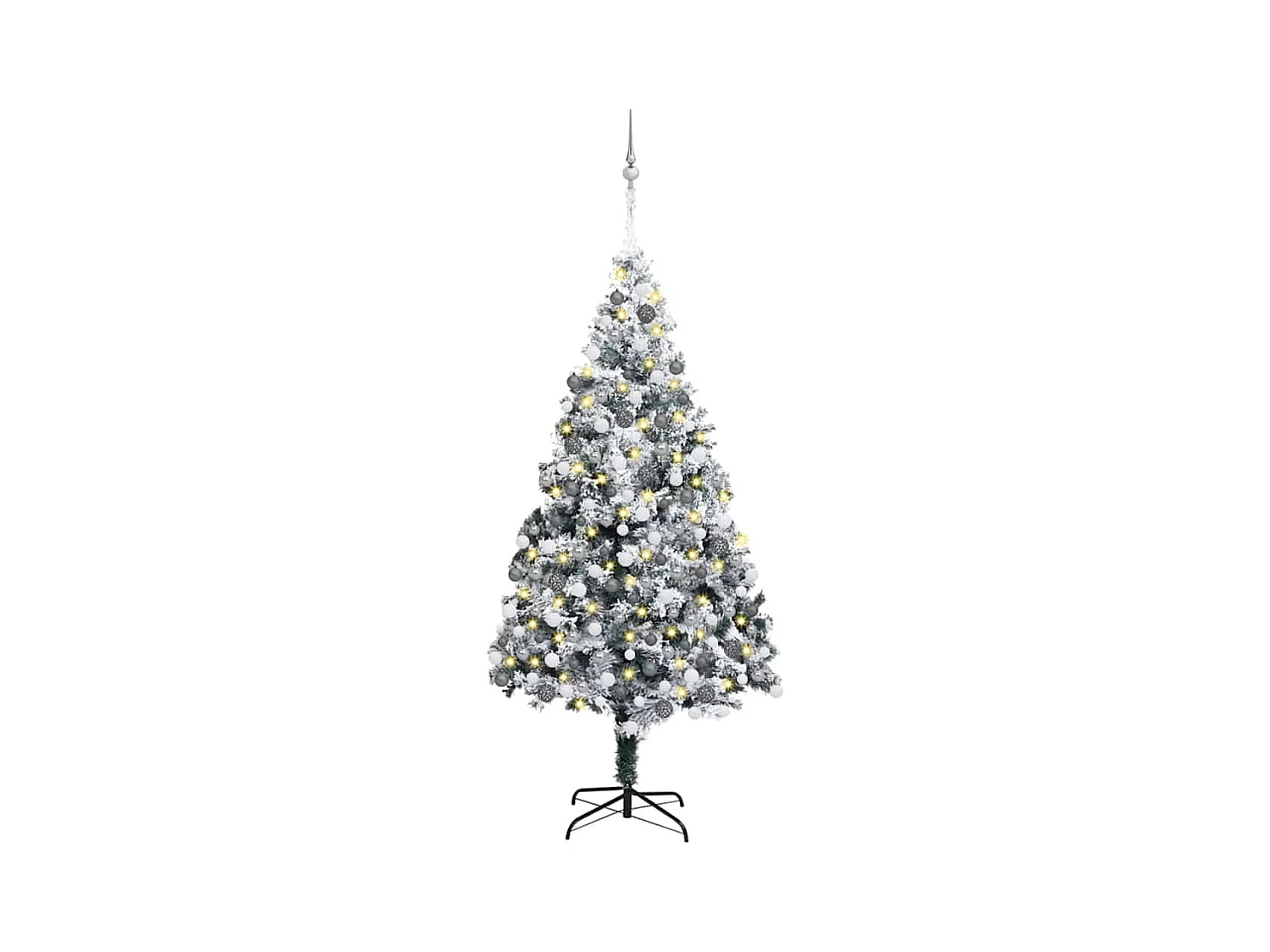 Sapin de Noël artificiel Vert 180 cm PVC, Acier et Plastique