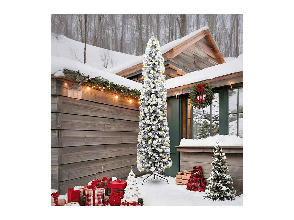 Sapin de Noël artificiel Vert 240 cm PVC et acier et plastique