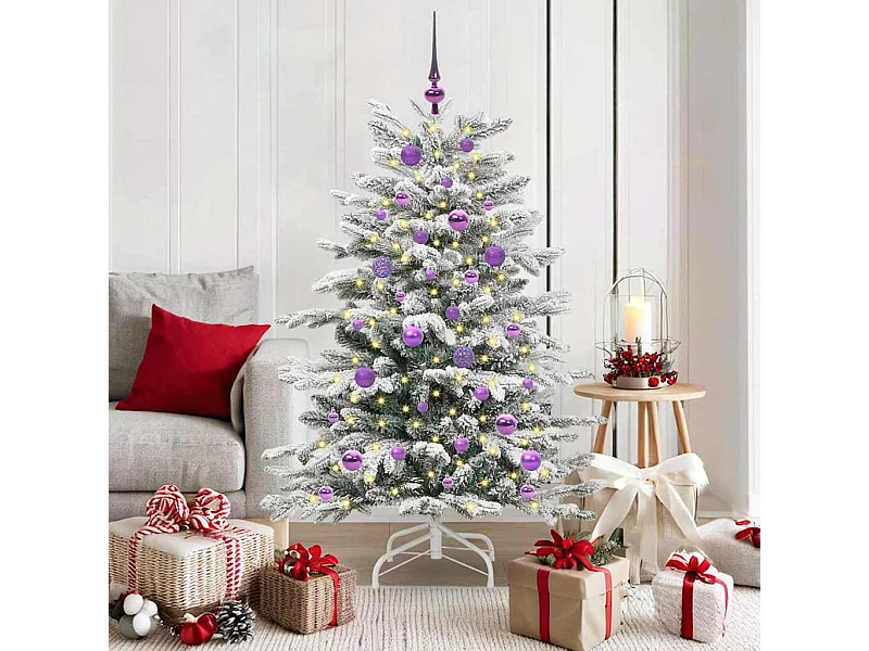 Sapin de Noël Artificiel à Branches Articulées Blanc 150 cm