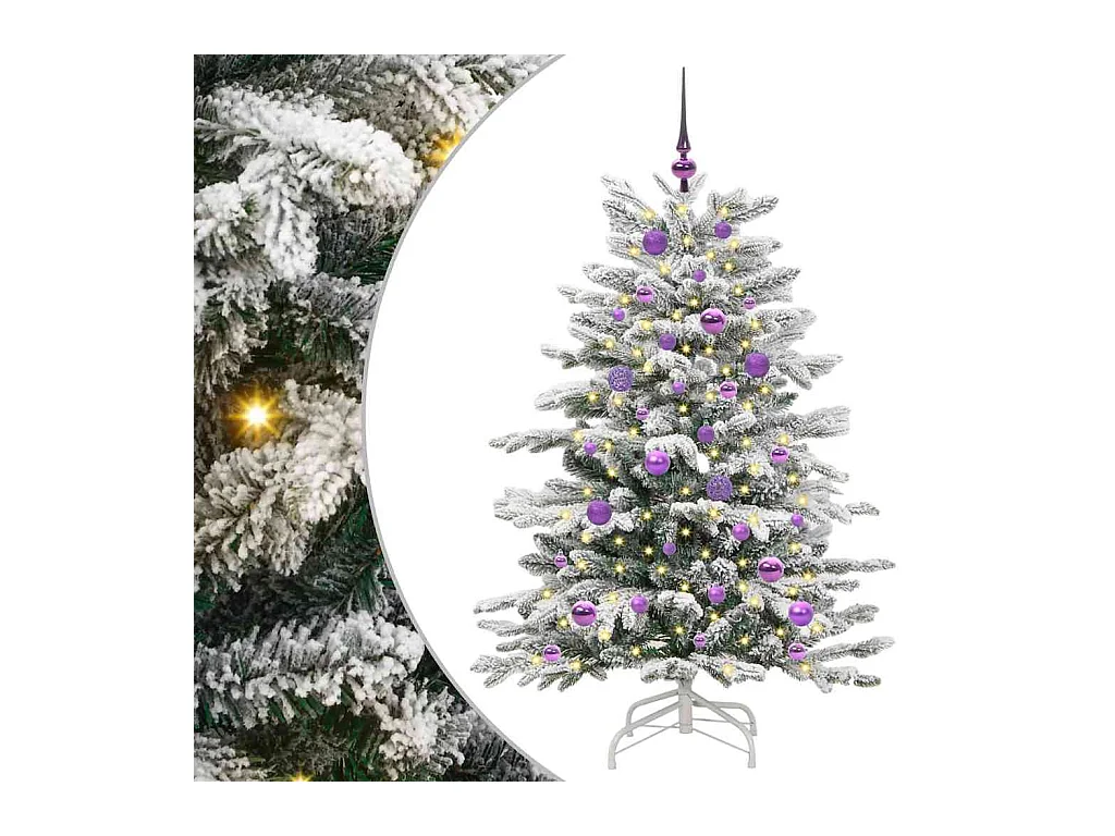 Sapin de Noël Artificiel à Branches Articulées Blanc 150 cm