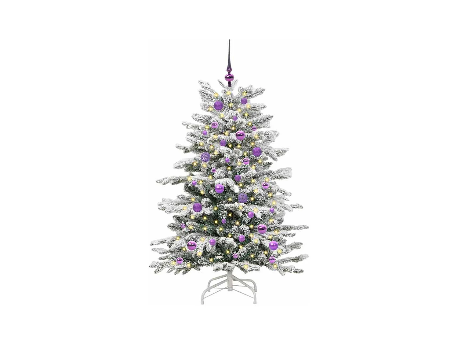 Sapin de Noël Artificiel à Branches Articulées Blanc 150 cm