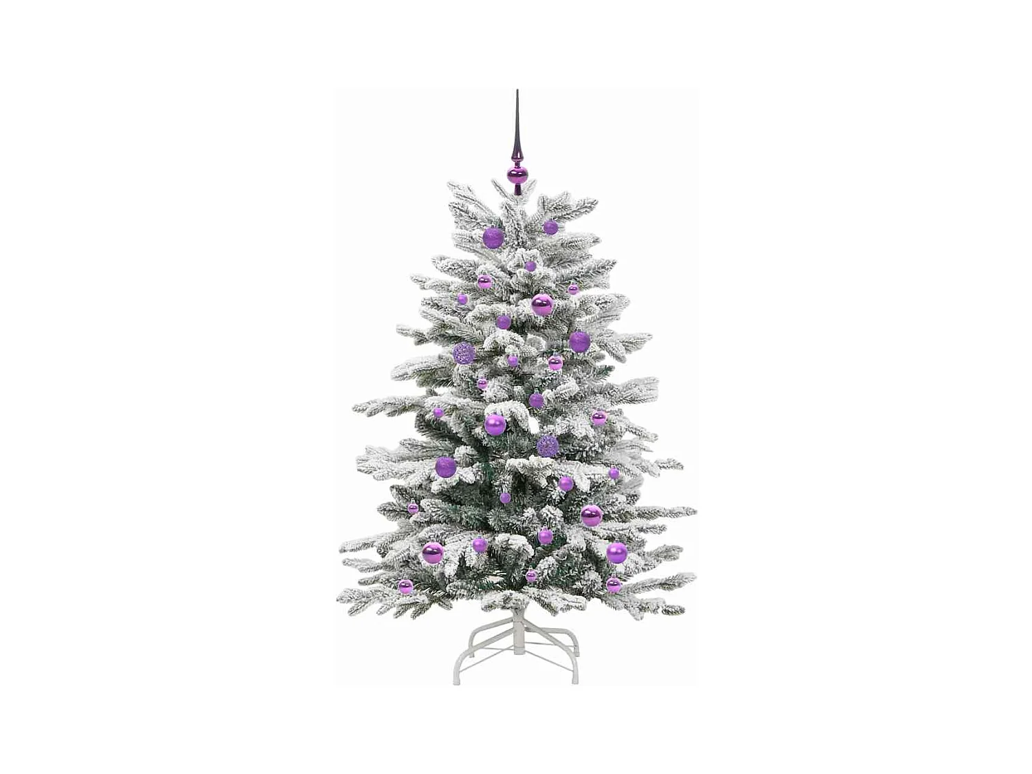 Sapin de Noël Artificiel à Branches Articulées Blanc 150 cm