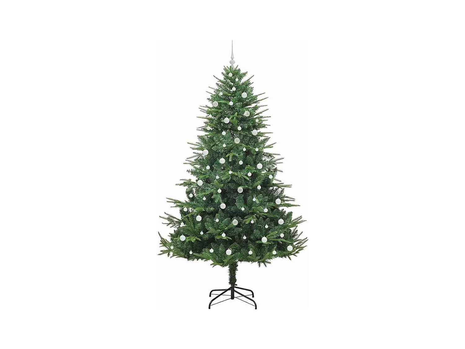 Sapin de Noël artificiel pré-éclairé avec set de boules Vert