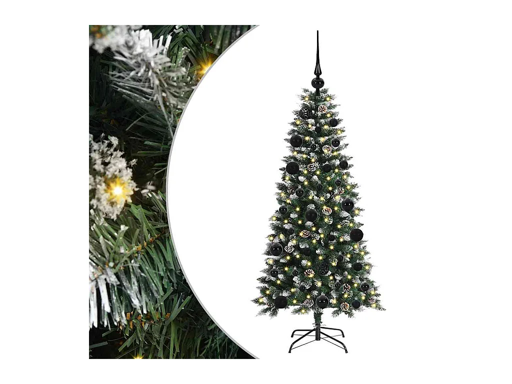 Sapin de Noël artificiel avec 150 LED Vert 55 x 55 x 120 cm