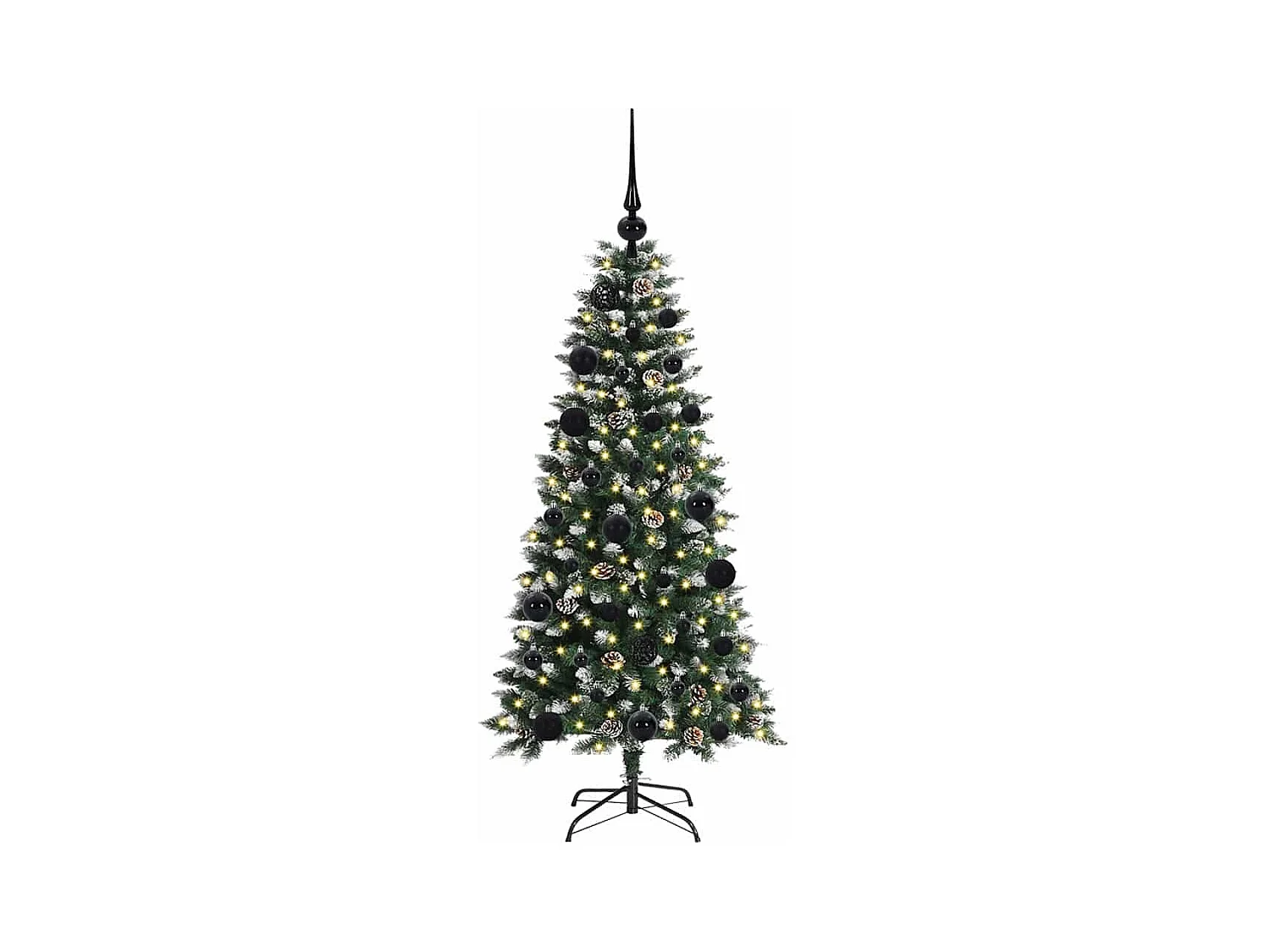 Sapin de Noël artificiel avec 150 LED Vert 55 x 55 x 120 cm