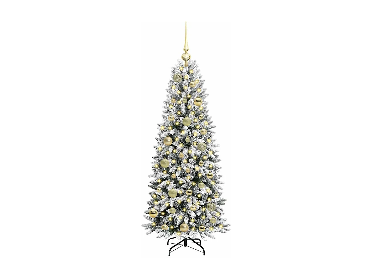 Sapin de Noël artificiel avec 150 LED Blanc 53 x 53 x 120 cm