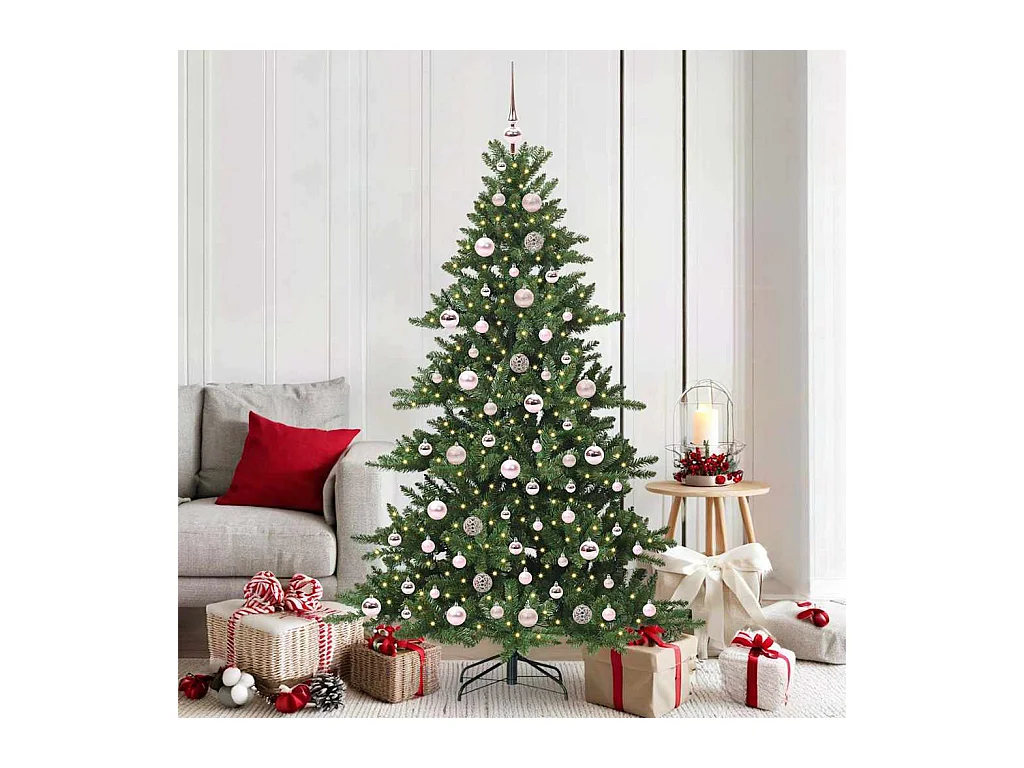 Árbol de Navidad artificial con ramas articuladas 180 cm PVC
