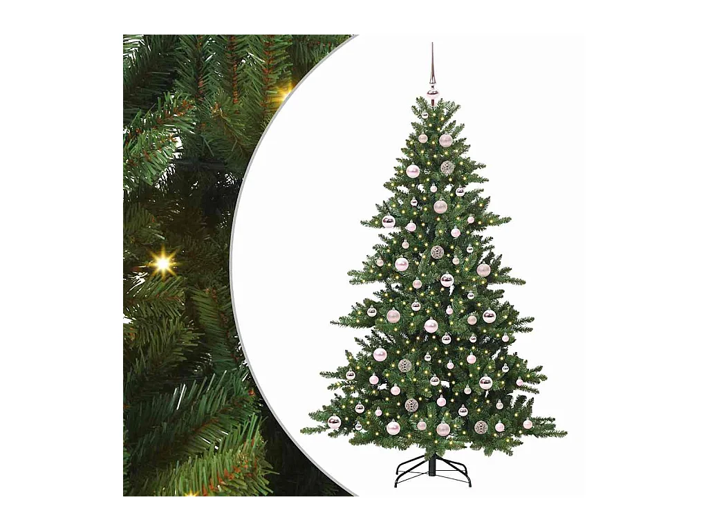 Árbol de Navidad artificial con ramas articuladas 180 cm PVC