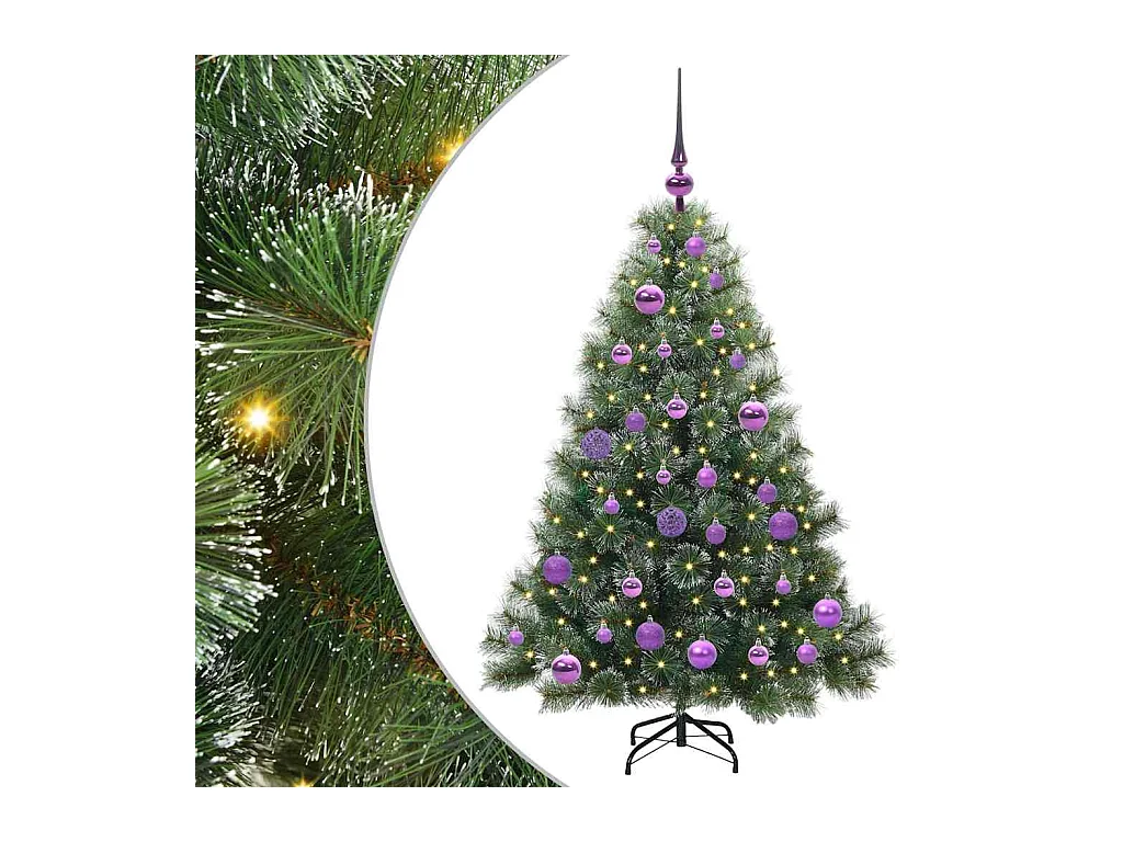 Árbol de Navidad artificial con 150 LED Verde 120 cm PE y PVC
