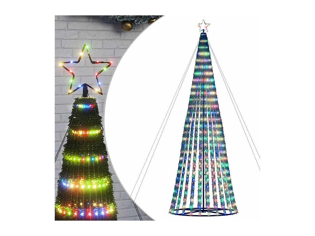 Sapin de Noël à LED 1028 LED colorées 403 cm