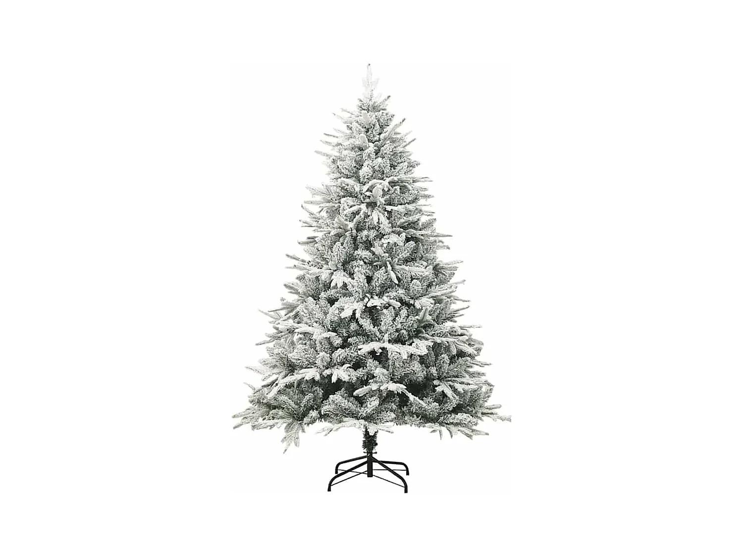 Kunstkerstboom met LED -striplichten Groen en wit 180 cm PVC