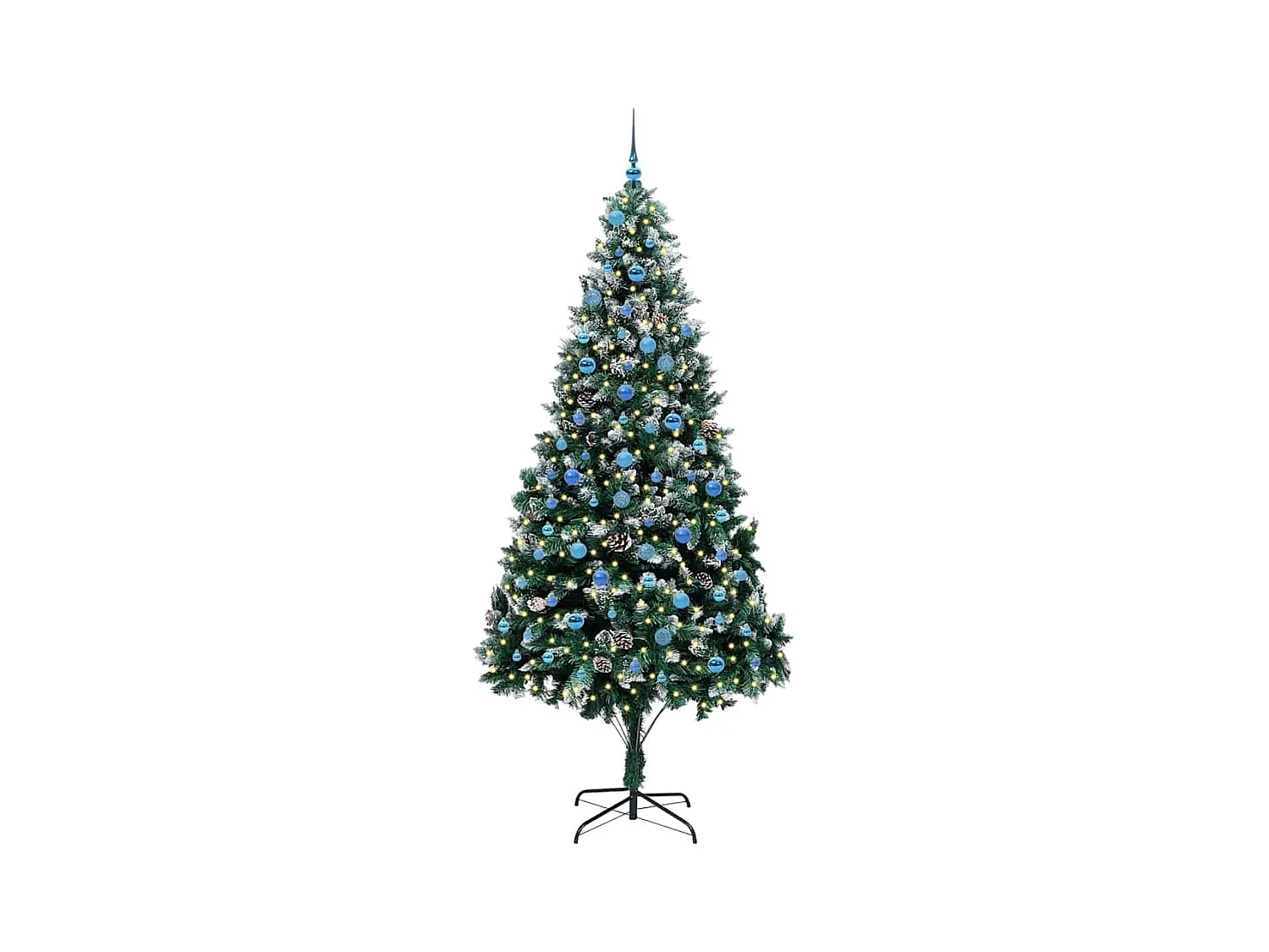 Árbol de Navidad artificial Verde 240 cm PVC y Acero y Plástico