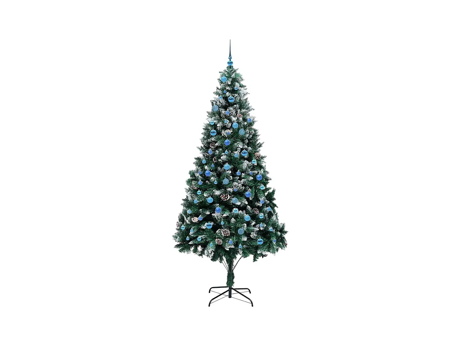 Árbol de Navidad artificial Verde 240 cm PVC y Acero y Plástico