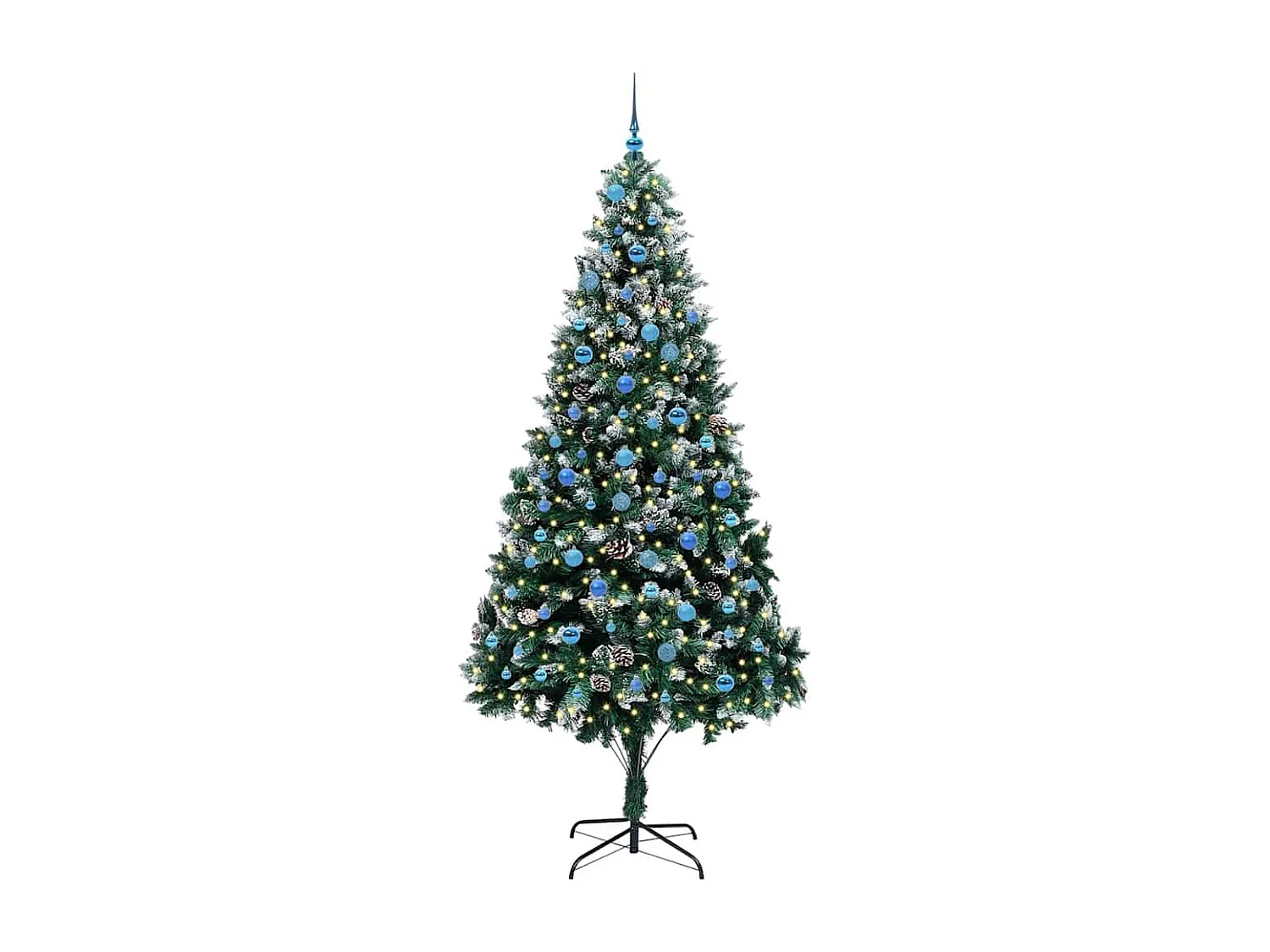 Árbol de Navidad artificial Verde 240 cm PVC y Acero y Plástico