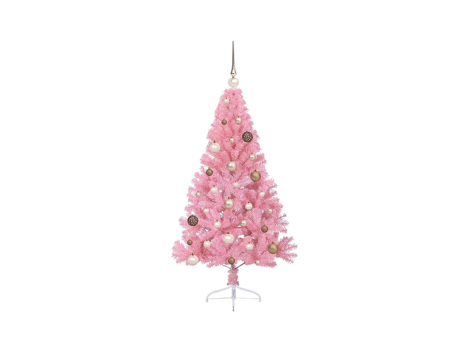 Sapin de Noël artificiel pré-éclairé Rose 150 cm PVC