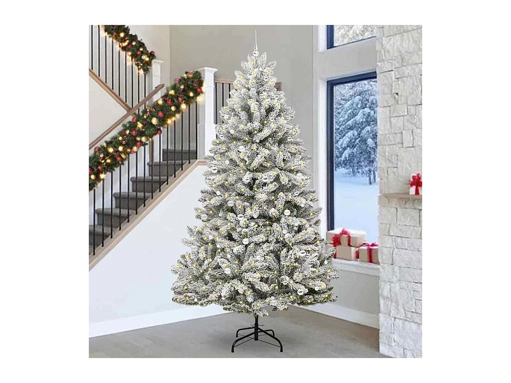 Árbol de Navidad artificial Verde y 300 cm PVC y Metal