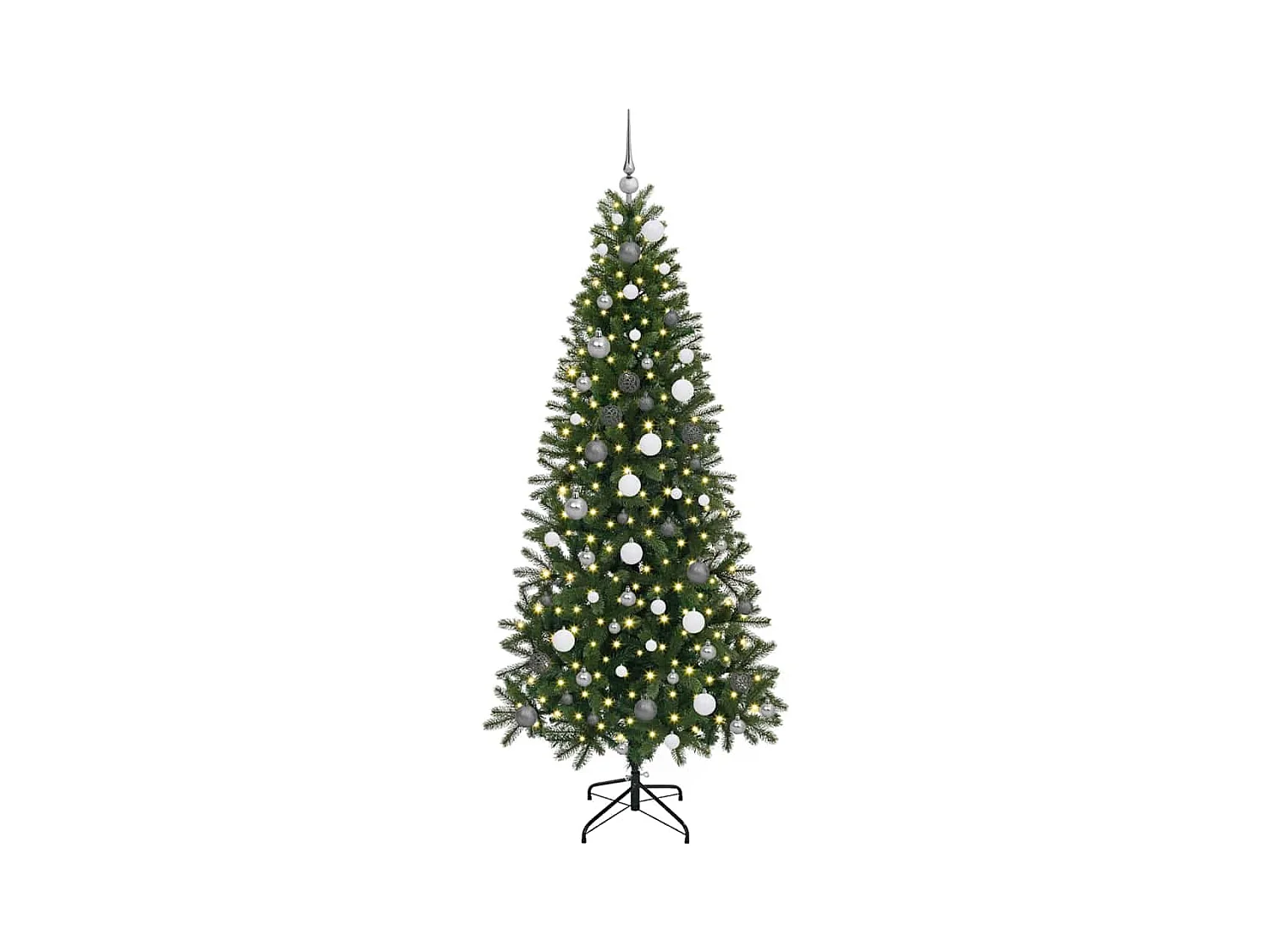 Sapin de Noël artificiel avec 300 LED Vert 210 cm PE et PVC