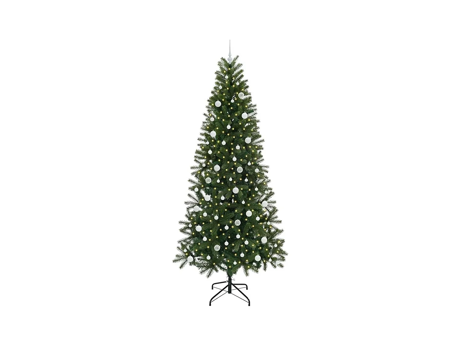 Kunstkerstboom met 300 LED met standaard Groen 240 cm PE en PVC