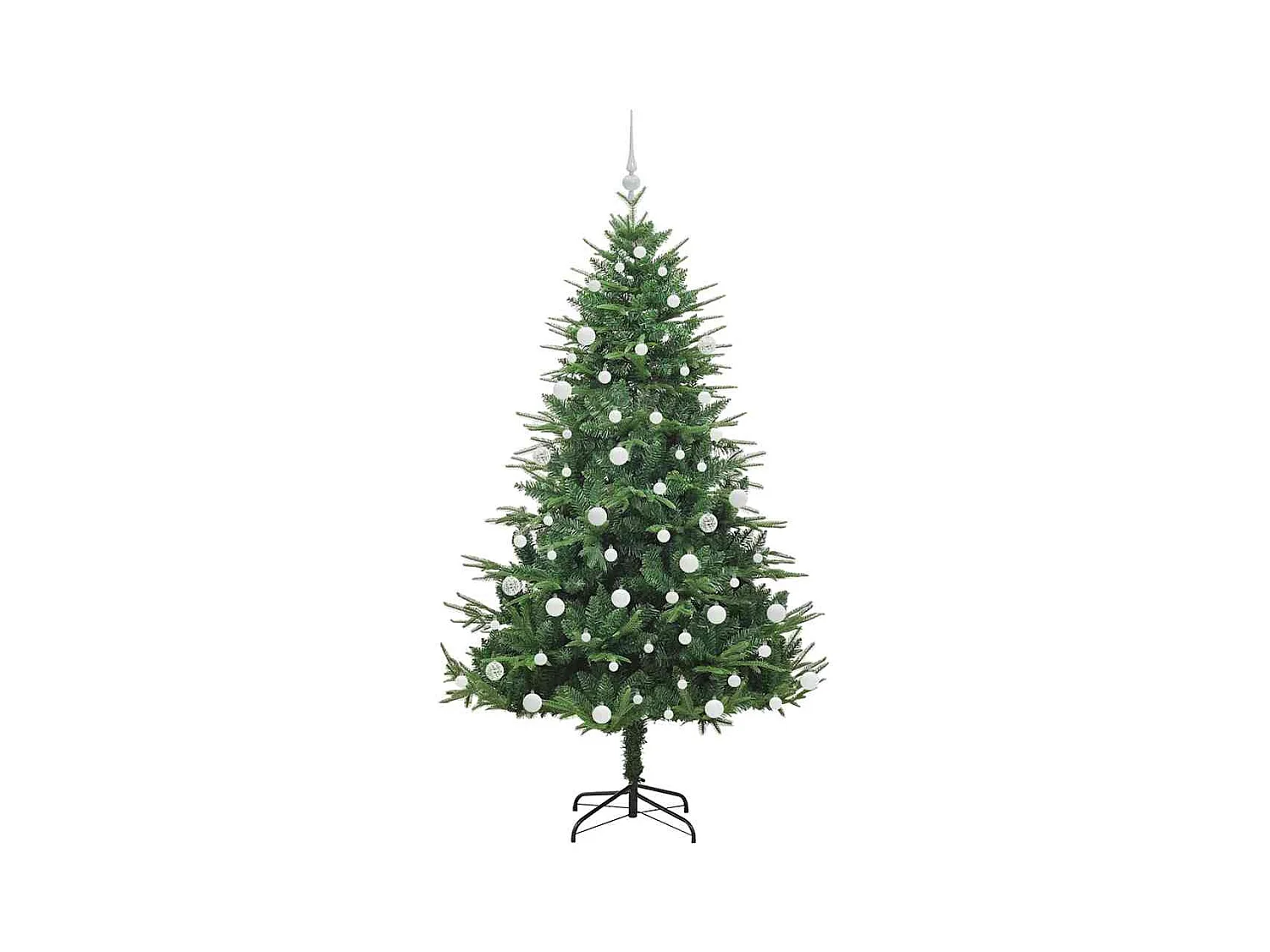 Sapin de Noël artificiel pré-éclairé avec set de boules Vert