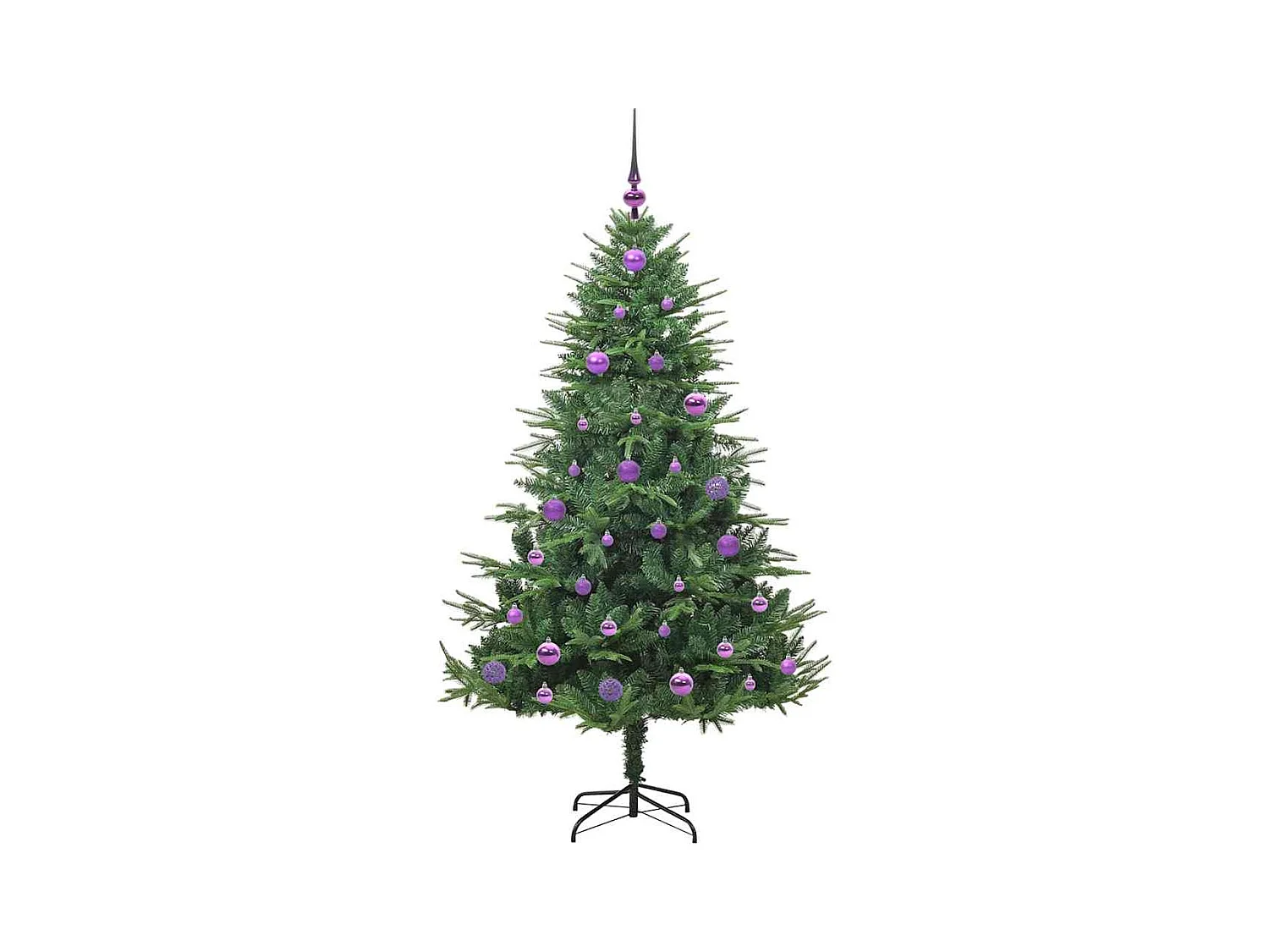 Árbol de Navidad artificial preiluminado con juego de bolas