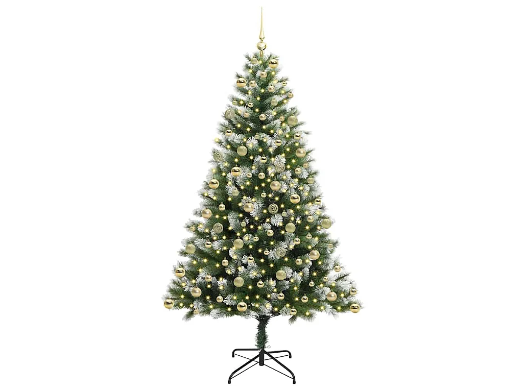 Sapin de Noël artificiel à charnière avec neige en flocons