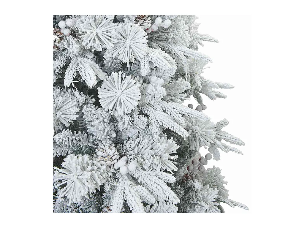 Sapin de Noël artificiel à branches pliantes, duveteux de neige