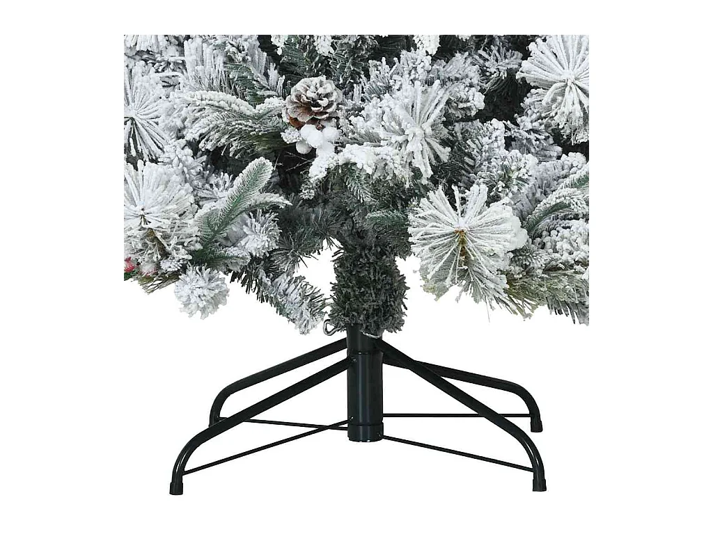 Sapin de Noël artificiel à branches pliantes, duveteux de neige