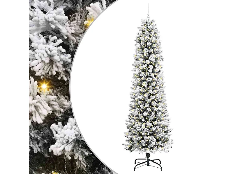 Sapin de Noël artificiel avec 300 LED Vert et blanc 240 cm