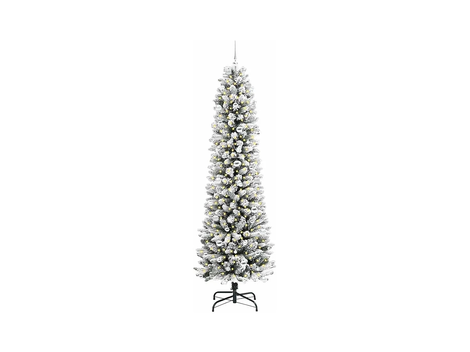 Sapin de Noël artificiel avec 300 LED Vert et blanc 240 cm
