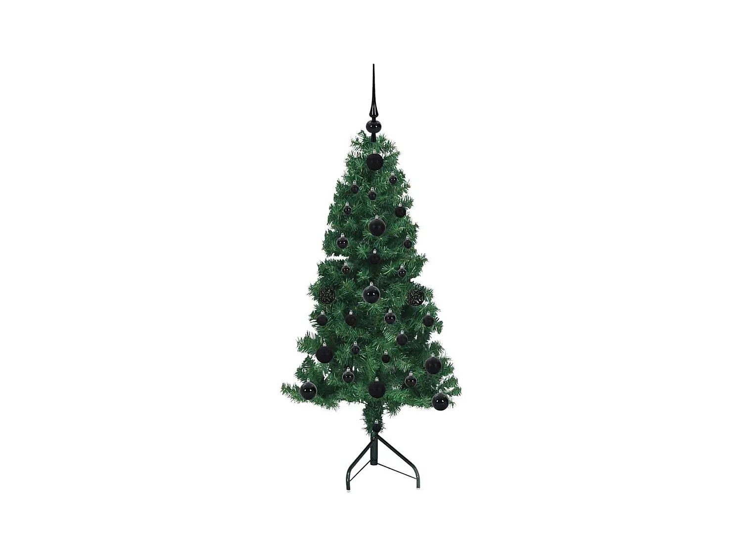 Arbre de Noël artificiel d'angle Vert 120 cm PVC et métal