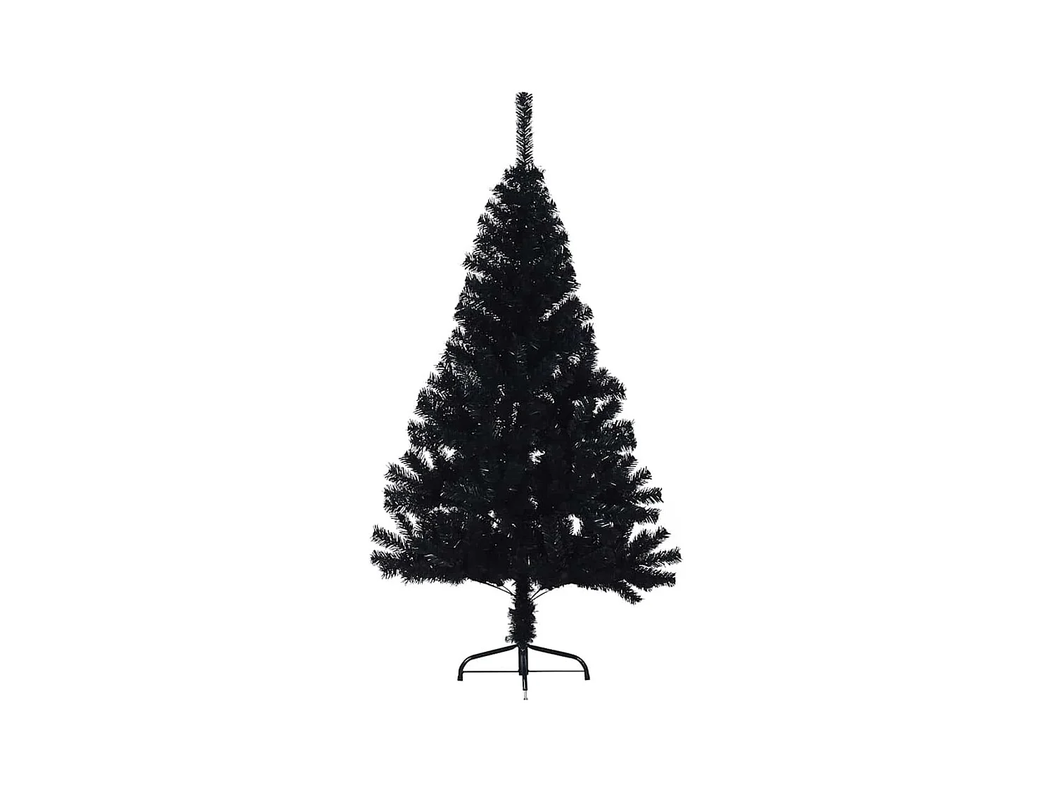Árbol de Navidad con luces de cuerda decorativa Negro 150 cm