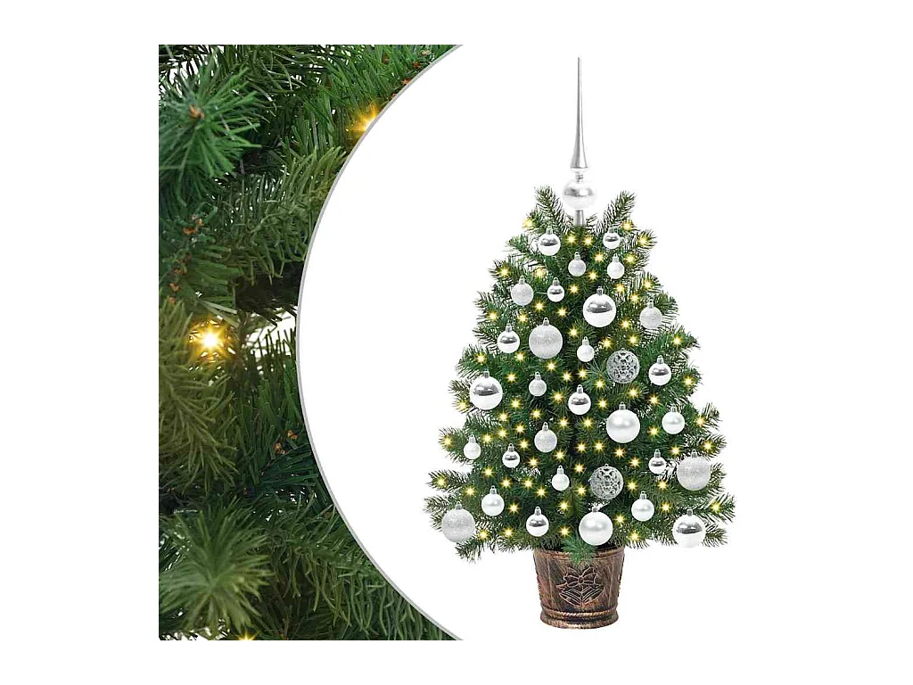Sapin de Noël artificiel avec 150 LED Vert 75 cm PE et PVC