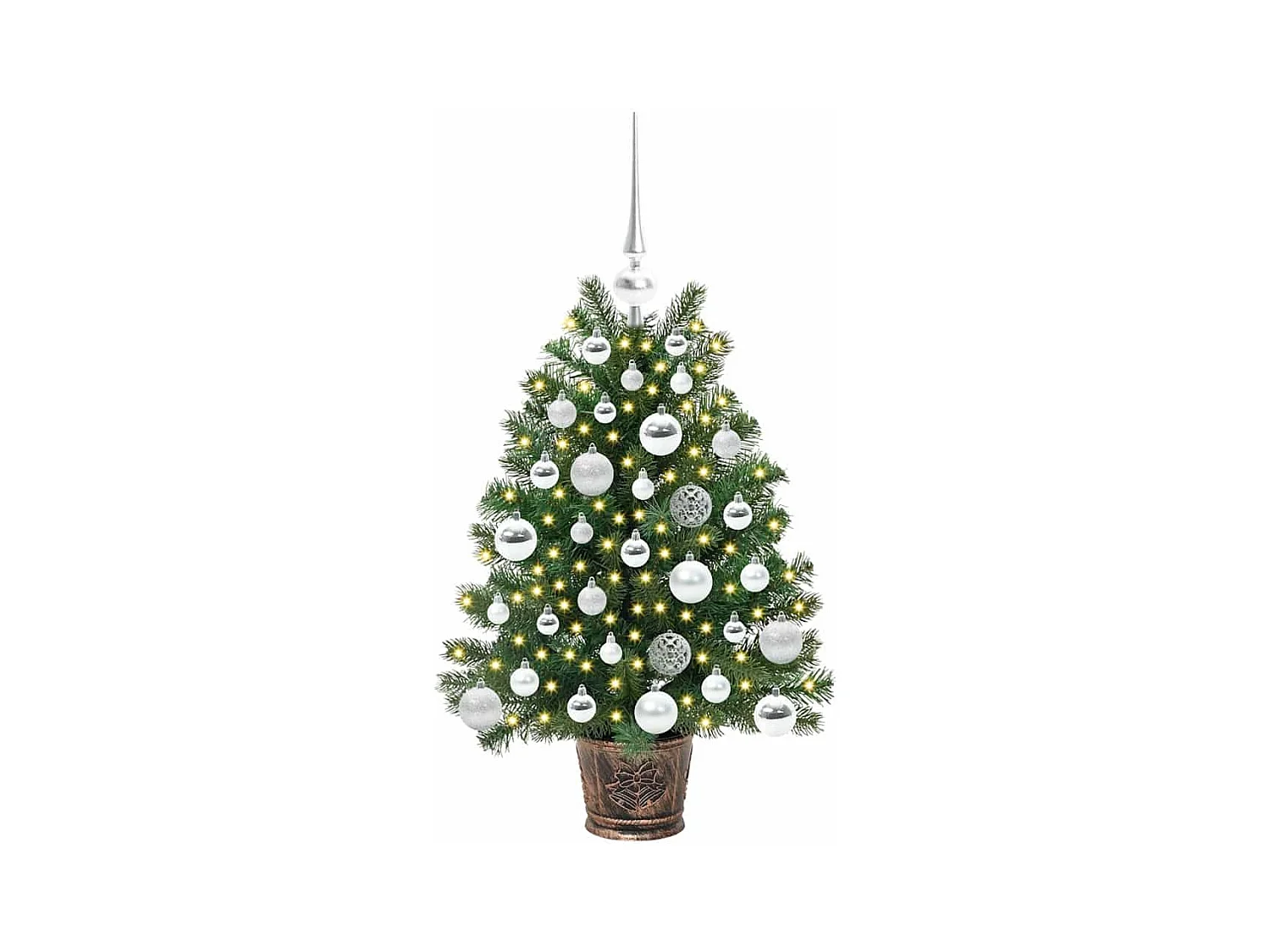 Sapin de Noël artificiel avec 150 LED Vert 75 cm PE et PVC
