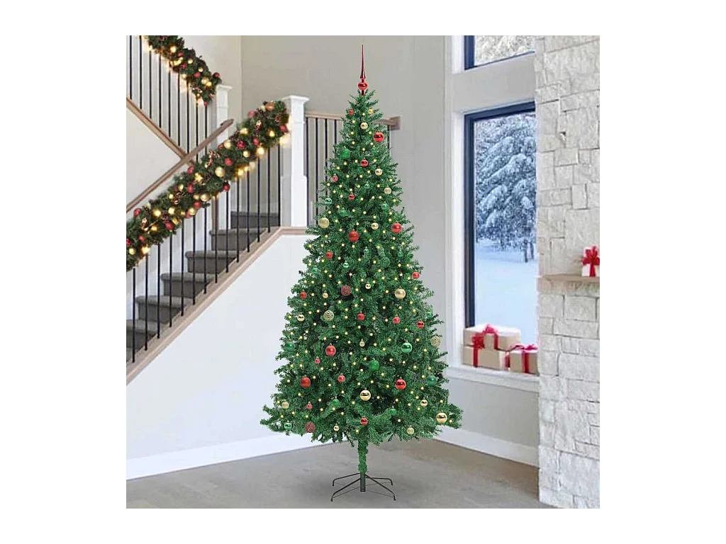 Árbol de Navidad artificial Verde 300 cm PVC y Metal y Plástico