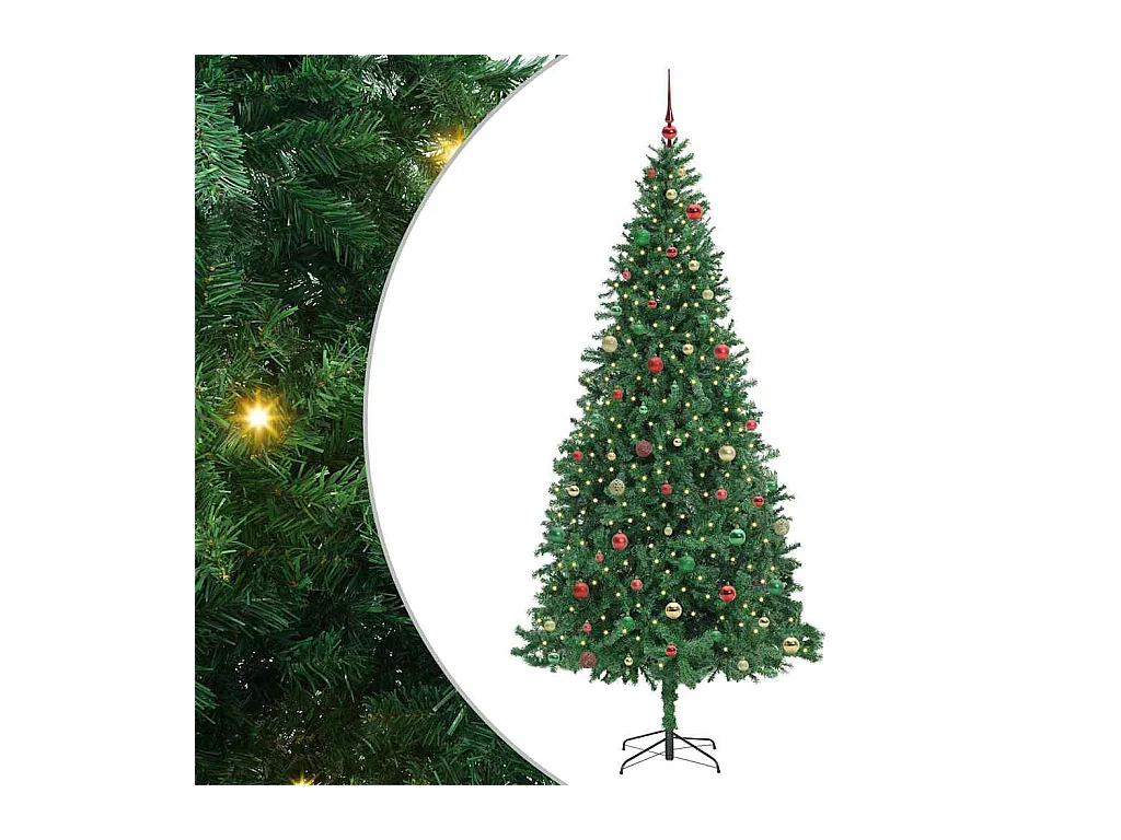 Árbol de Navidad artificial Verde 300 cm PVC y Metal y Plástico