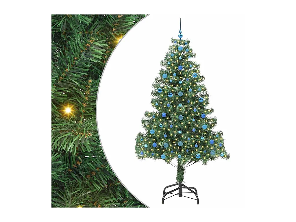 Árvore de Natal com 300 LEDs com suporte Verde 210 cm PVC