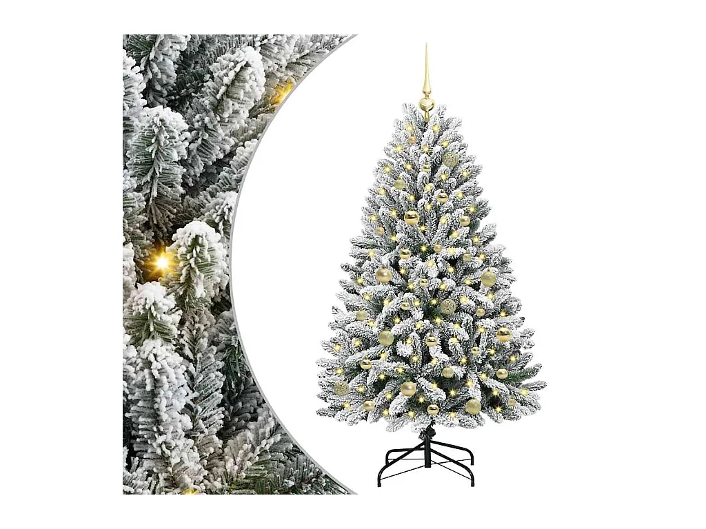 Árbol de Navidad artificial Verde y 150 cm PVC y Metal