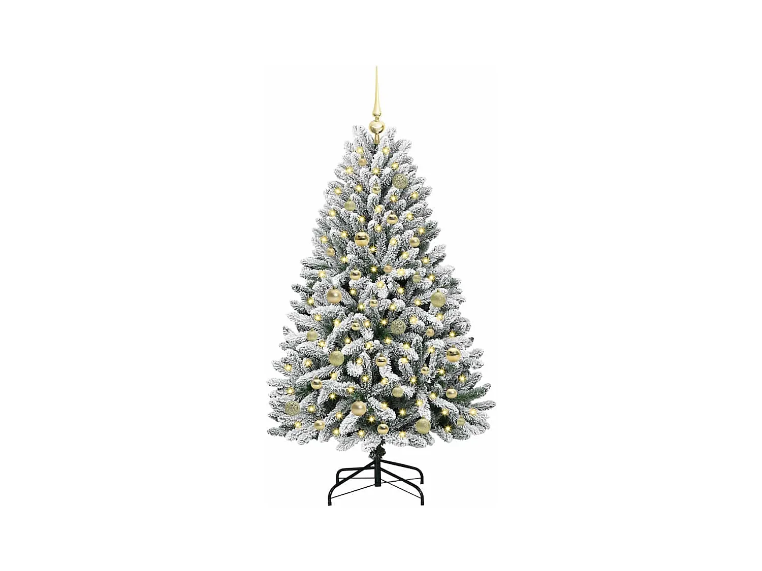 Árbol de Navidad artificial Verde y 150 cm PVC y Metal