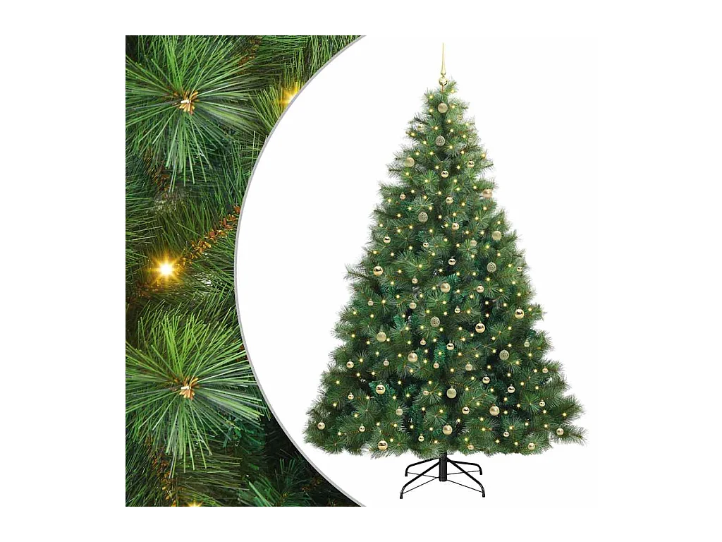 Árbol de Navidad artificial con 300 LED Verde 240 cm PE y PVC