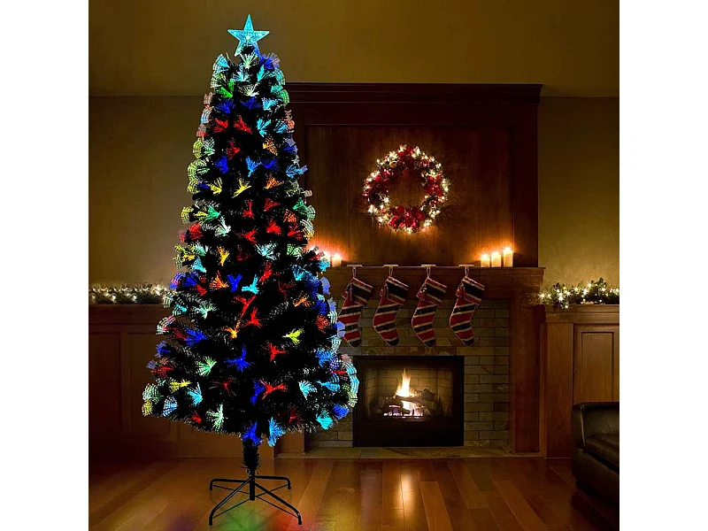 Kunstkerstboom met decoratieve touwlichten Groen 240 cm PVC