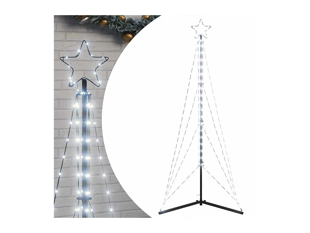 LED Árvore de Natal 363 LEDs Branco Frio 182 cm