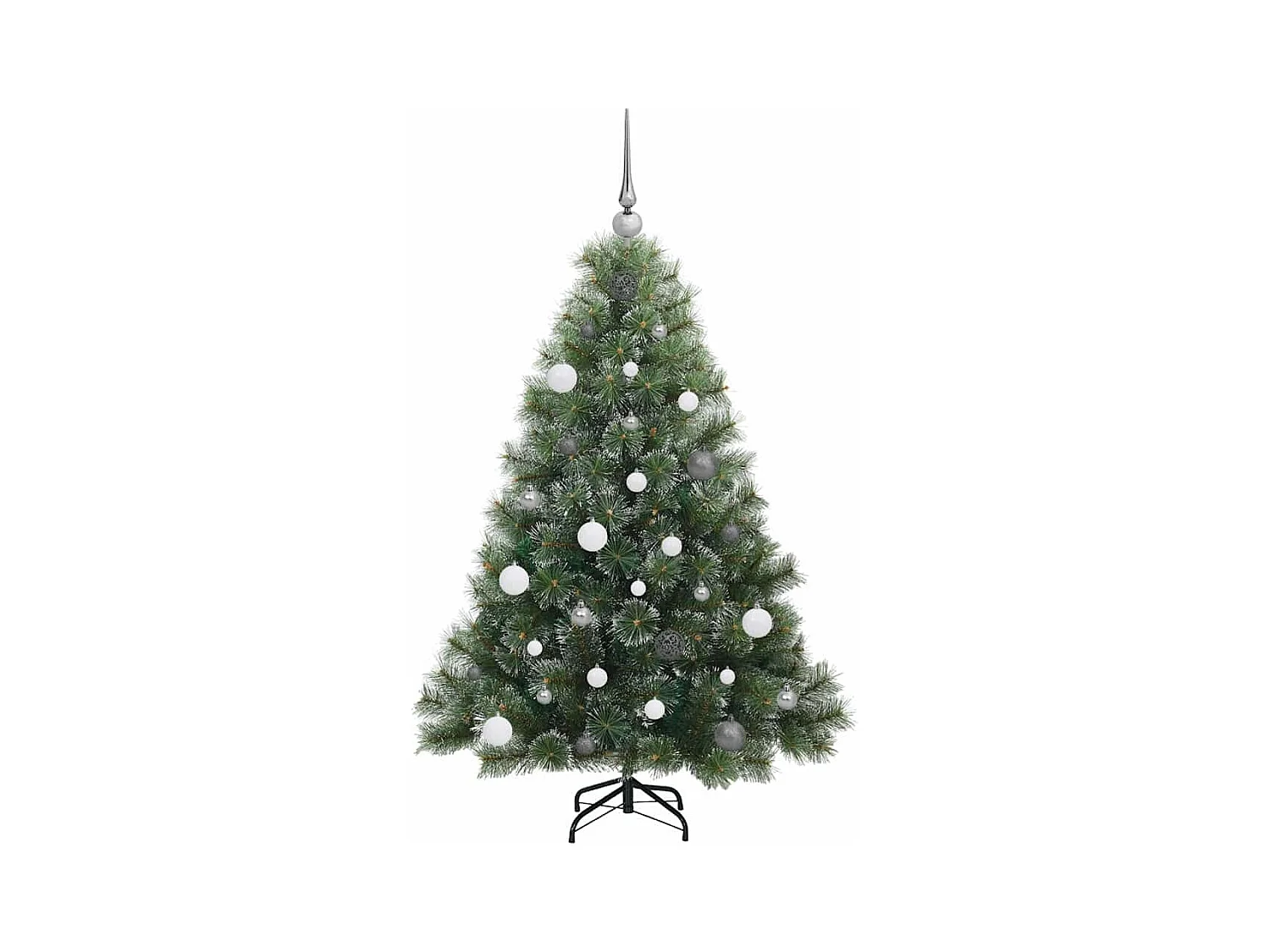 Kunstkerstboom met 150 LED met standaard Groen 150 cm PE en PVC