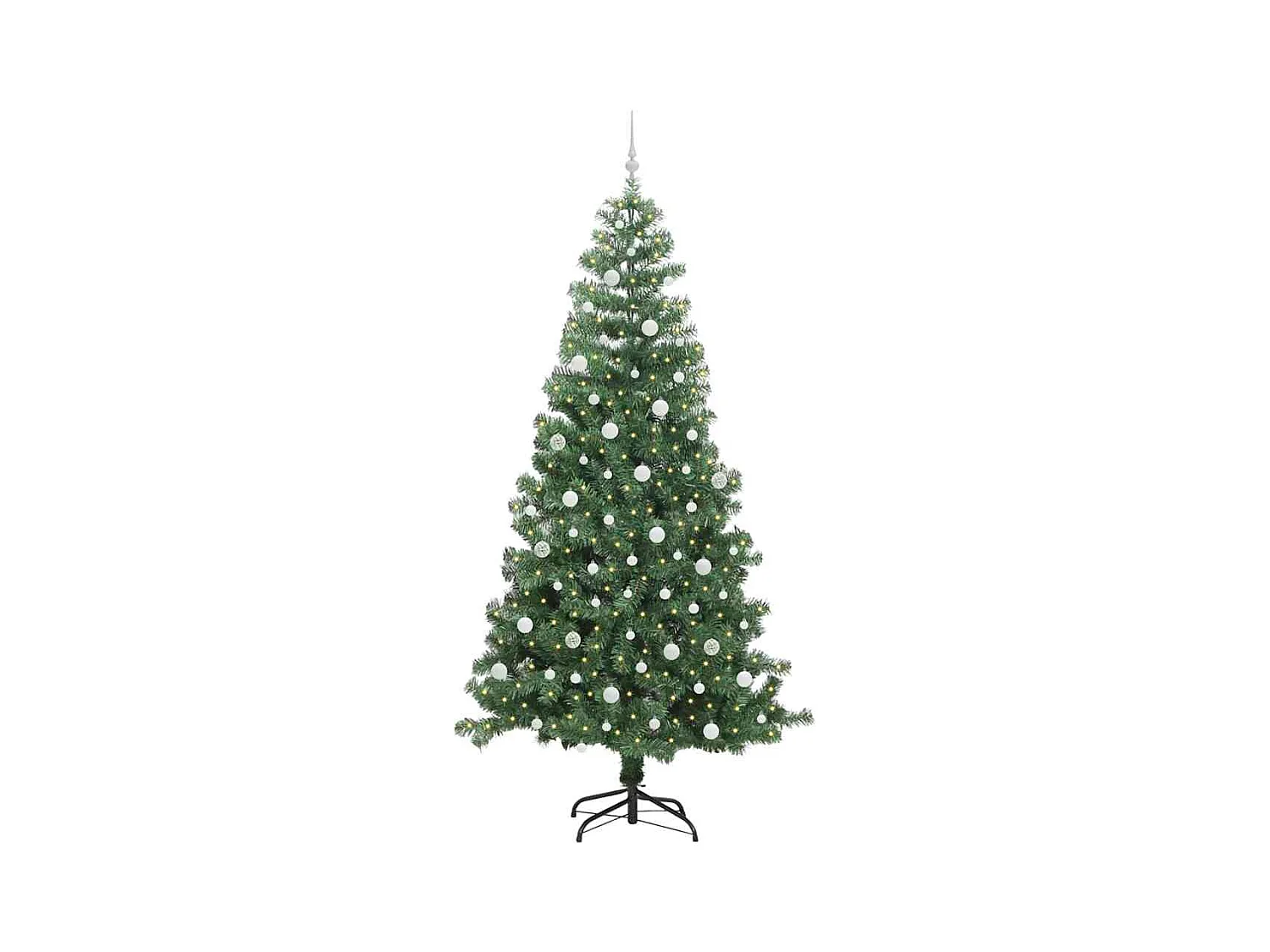 Árbol de Navidad con 300 LED con soporte Verde 240 cm PVC